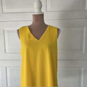 Michael Kors Vivid Yellow V-Neck Tank Top